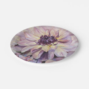 DAHLIA FLOWER PAPER PLATE