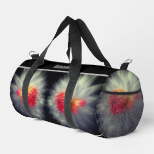 Dahlia Flower Partial Colour Personalised Duffle Bag