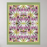 Dahlia Flower Petals Multiplied Abstract     