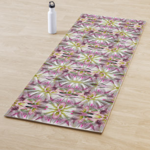 Dahlia Flower Petals Multiplied Abstract Yoga Mat