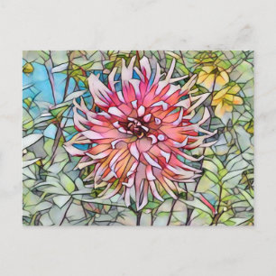 DAHLIA FLOWER POSTCARD