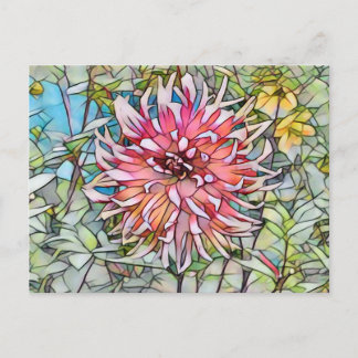 DAHLIA FLOWER POSTCARD