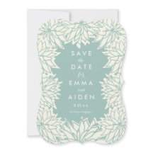 Dahlia Flower Save The Date Card