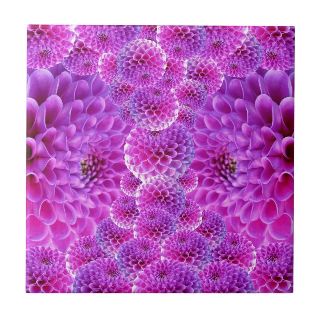 Dahlia Flower Tile (Front)