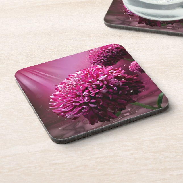 Dahlia Flowers Coaster (Left Side)