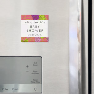 Dahlia Flowers, Colourful Flowers, Baby Shower Magnet