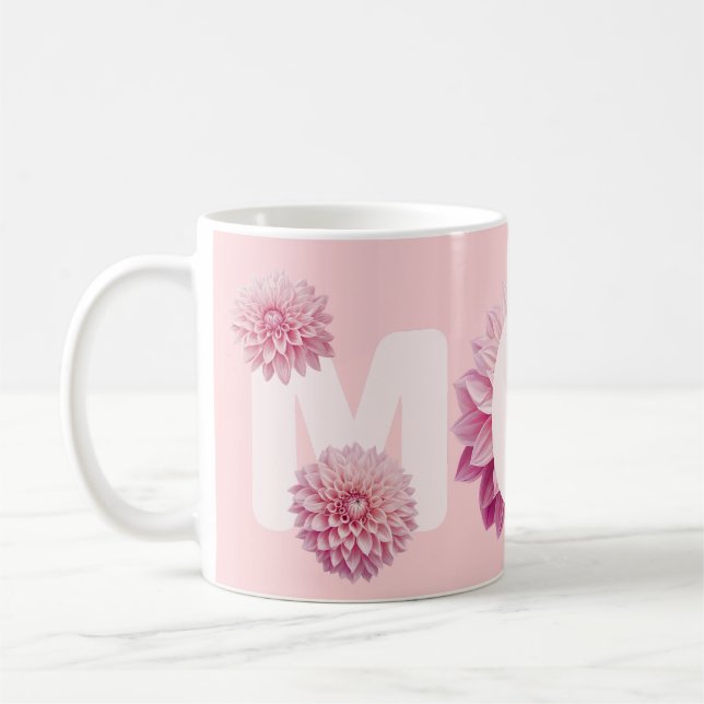 Dahlia Flowers For Mum Coffee Mug (Left)