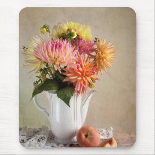 Dahlia Flowers Mouse Mat