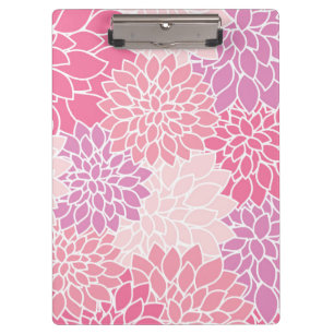 Dahlia Flowers, Pattern Of Flowers, Pink Dahlia Clipboard