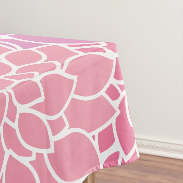 Dahlia Flowers, Pattern Of Flowers, Pink Dahlia Tablecloth (In Situ)