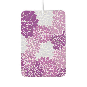 Dahlia Flowers, Pattern Of Flowers, Purple Dahlia Car Air Freshener