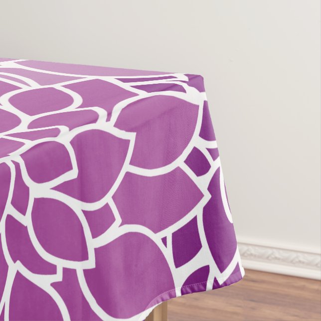 Dahlia Flowers, Pattern Of Flowers, Purple Dahlia Tablecloth (In Situ)