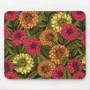Dahlia garden mouse mat
