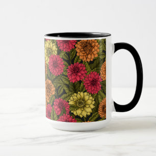 Dahlia garden mug