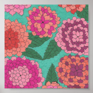 Dahlia Garden  Poster