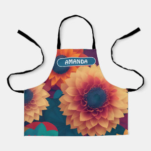 Dahlia Geometric Colourful Personalised Pattern Apron