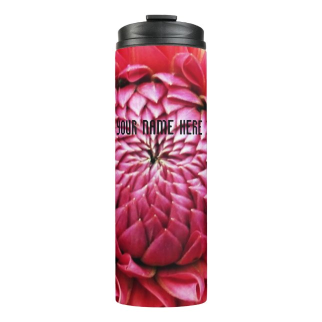 Dahlia Heart Thermal Tumbler (Front)