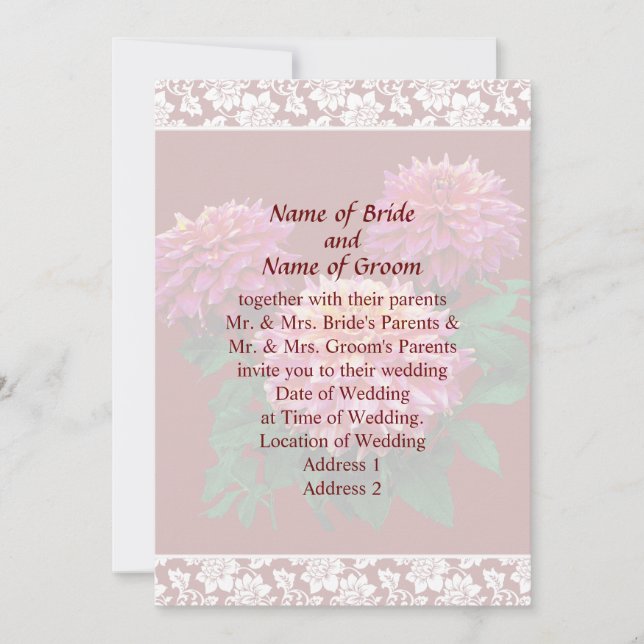 Dahlia Kidds Climax Wedding Invitation Set (Front)
