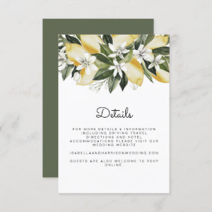 Dahlia - Lemon Citrus Garden Fruit Details Card