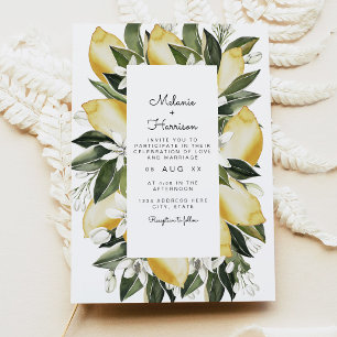 Dahlia - Lemon Citrus Tropical Fruit Garden Invitation