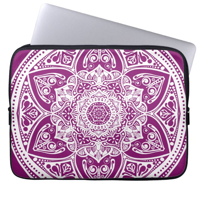 Dahlia Mandala Laptop Sleeve (Front)