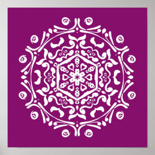 Dahlia Mandala Poster