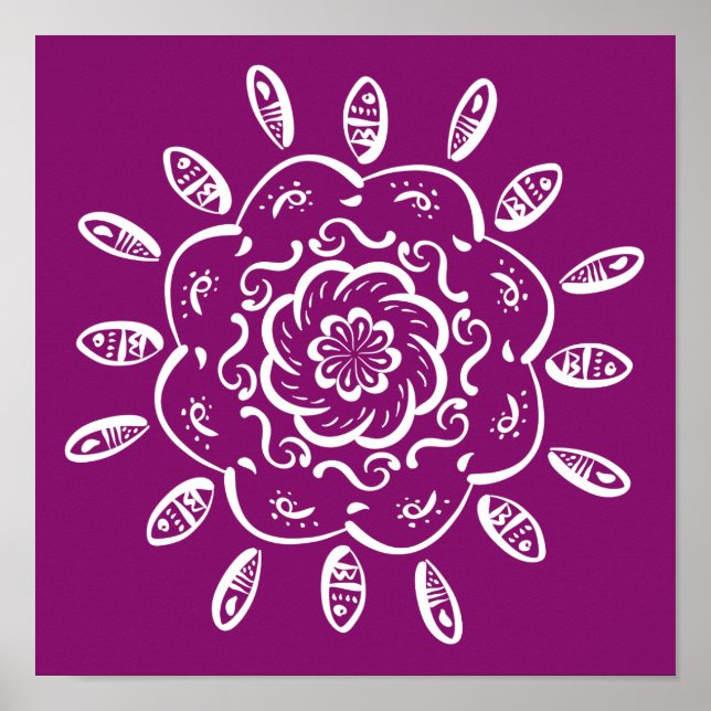 Dahlia Mandala Poster (Front)