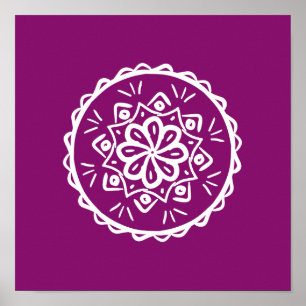 Dahlia Mandala Poster