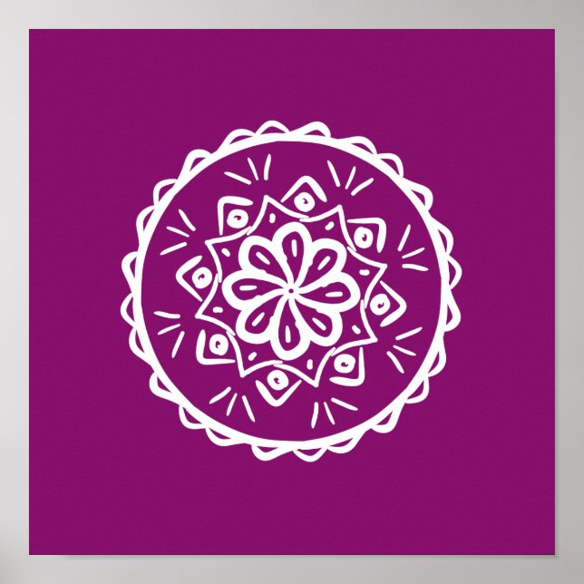 Dahlia Mandala Poster (Front)