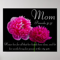 Dahlia Mother's Day bible verse Proverbs 31 Poster