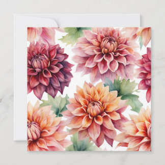 Dahlia Painting Invitation