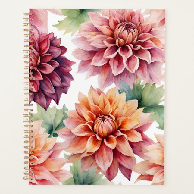 Dahlia Painting  Planner (Front)