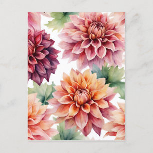 Dahlia Painting  Postcard