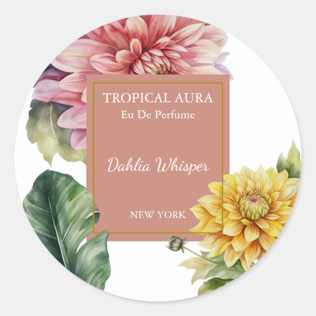 Dahlia Perfume Label (Front)