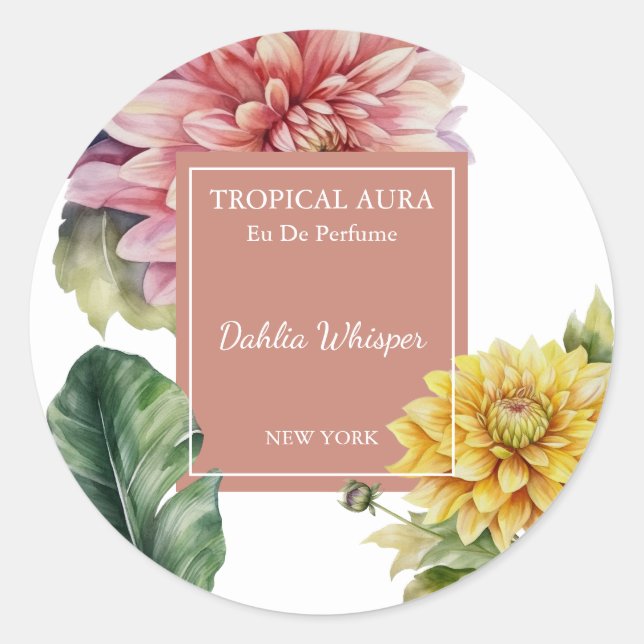 Dahlia Perfume Label (Front)