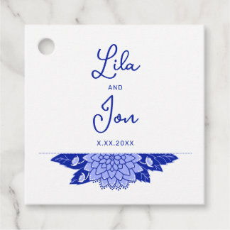 Dahlia Personalized  Wedding Favor Tags