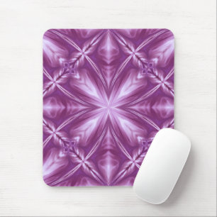 Dahlia Purple Milky White Clouds Abstract Pattern Mouse Mat