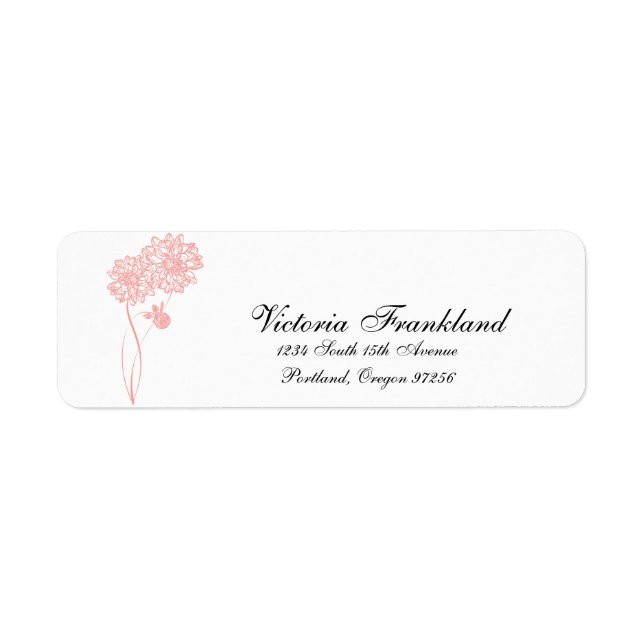 Dahlia Return Address Labels (Front)