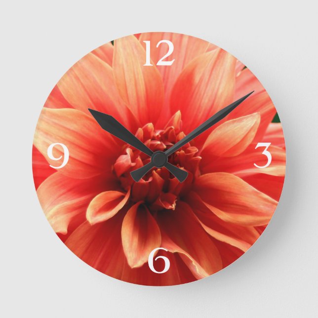 Dahlia Round Clock (Front)
