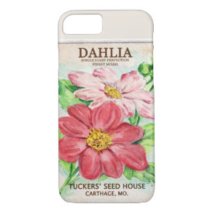 Dahlia Seed Packet iPhone 8/7 Case