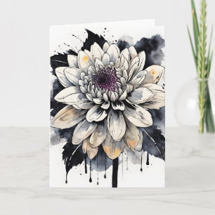 Dahlia - Watercolor flowers Card