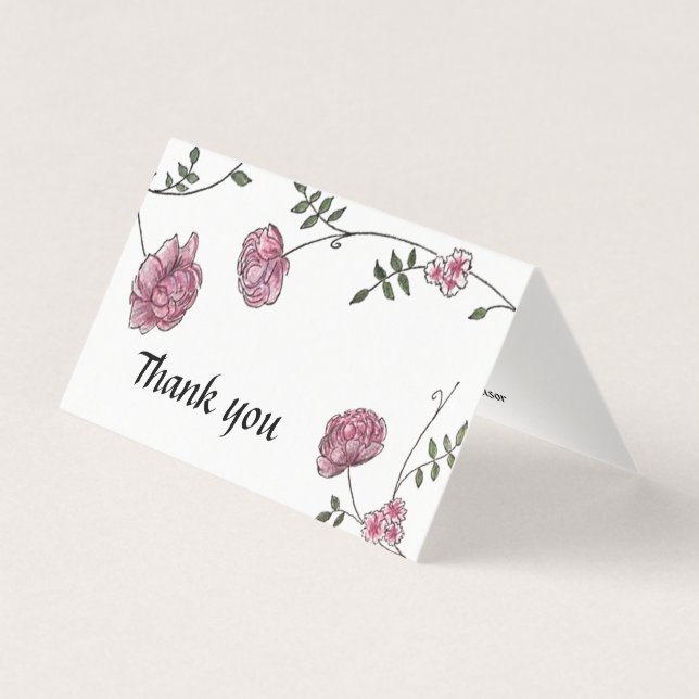 Dahlia Wedding thank you cards (Front)