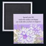 Dahlias - Amethyst Wedding Favour Magnet<br><div class="desc">A lovely little gift for your wedding guests!  This 2"x2" magnet can go home with your attendees and then be utilised on their refrigerators or file cabinets and will always remind them of your special day.</div>