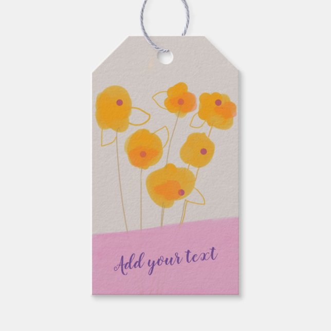Dahlias bunch design Gift Tag (Front)