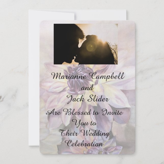 DAHLIAS CUSTOMIZABLE WEDDING INVITATION (Front)