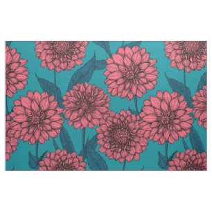 Dahlias Fabric