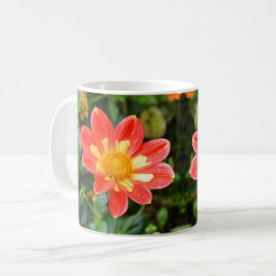 Dahlias floral coffee mug