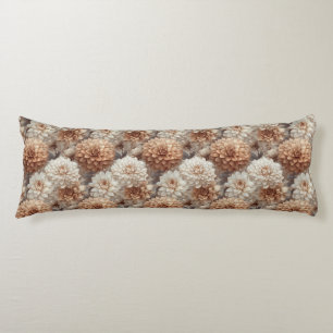 Dahlias Floral Rustic Decor Artistic Memory Foam Body Cushion