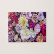 Dahlias Flowers & Roses Jigsaw Puzzle