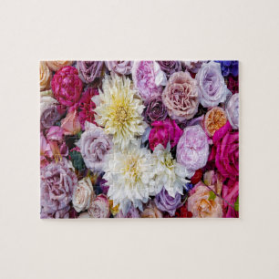 Dahlias Flowers & Roses Jigsaw Puzzle